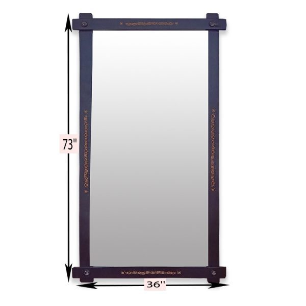 Wooden Rectangle Wall Mirror
