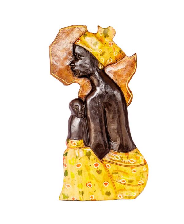 Original Hand Carved Wood Sculpture from Africa, "A Mother's Love"