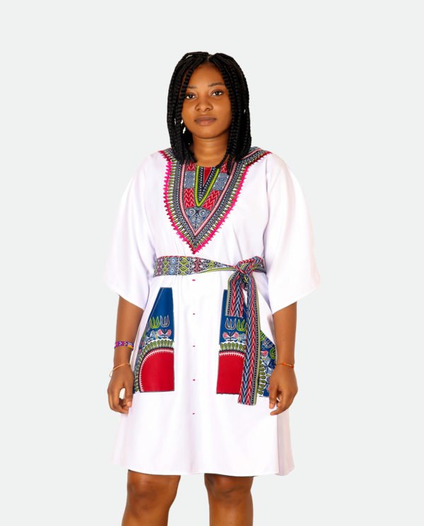 African Kimono Short Dress