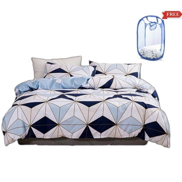 Queen Size Bedsheet - 4 Pieces - Multicolor + Free Laundry Mesh