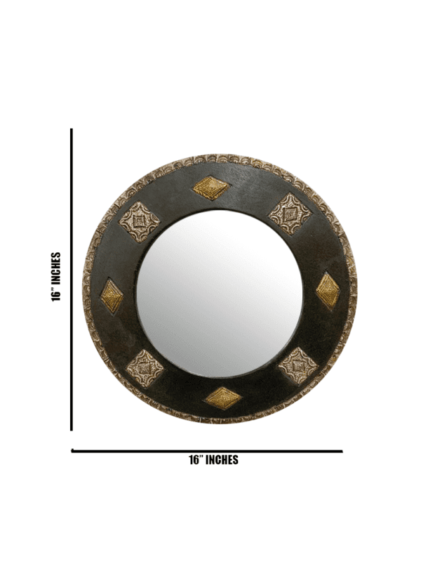 Brass Round Wall Mirror