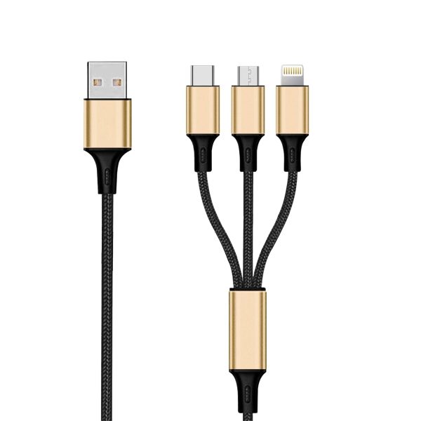 3 in 1 Universal Cable, Micro USB/Lighting/USB C
